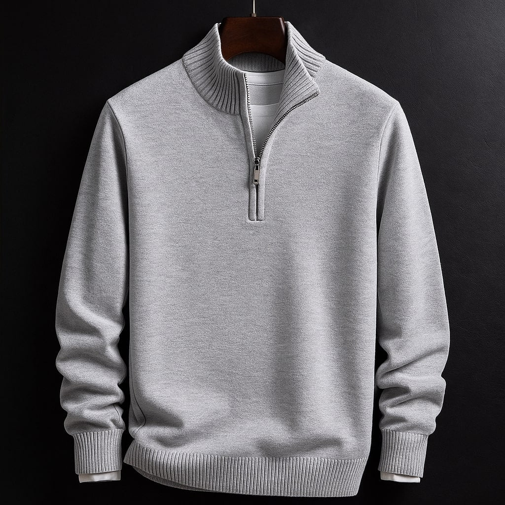 Dorian Cotton Half-Zip Sweater – Avretti