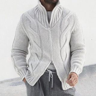 Alessandro Cable-Knit Zip Cardigan