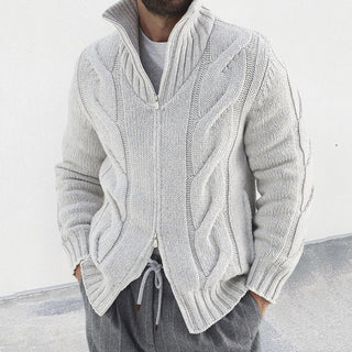 Alessandro Cable-Knit Zip Cardigan