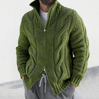 Alessandro Cable-Knit Zip Cardigan
