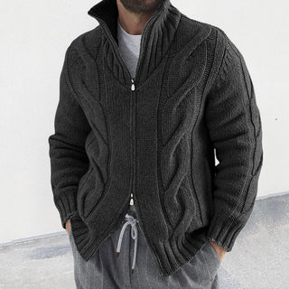 Alessandro Cable-Knit Zip Cardigan