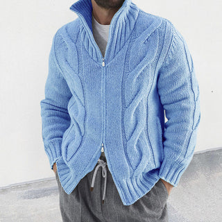Alessandro Cable-Knit Zip Cardigan
