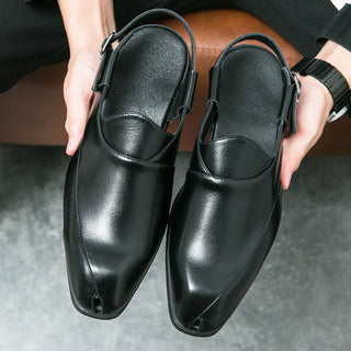 Giovanni Split-Toe Leather Shoes