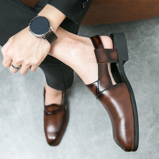 Giovanni Split-Toe Leather Shoes