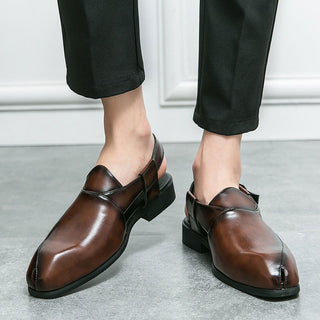 Giovanni Split-Toe Leather Shoes