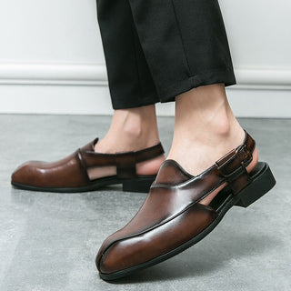 Giovanni Split-Toe Leather Shoes