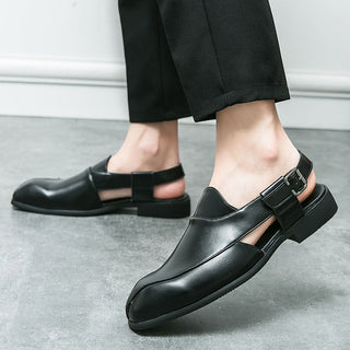 Giovanni Split-Toe Leather Shoes