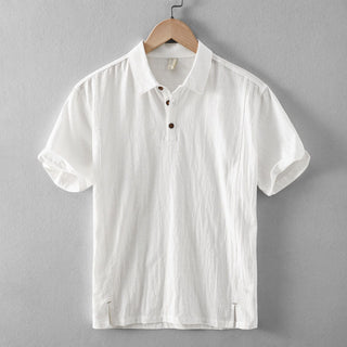 Bastien Linen Short Sleeve Polo