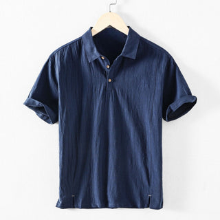 Bastien Linen Short Sleeve Polo