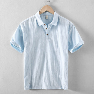 Bastien Linen Short Sleeve Polo
