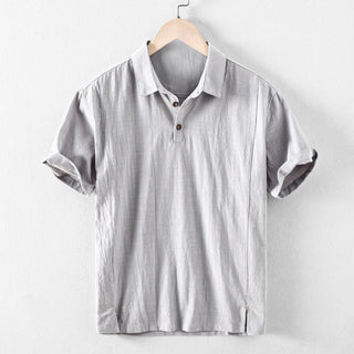Bastien Linen Short Sleeve Polo