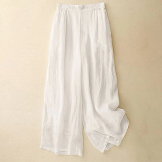 Alba Embroidered Linen Palazzo Pants