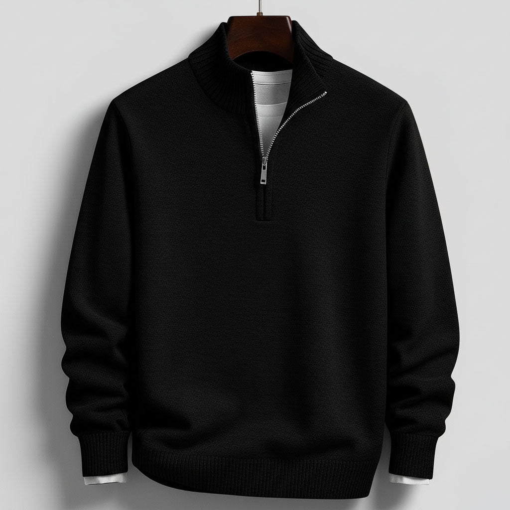 Dorian Cotton Half-Zip Sweater – Avretti
