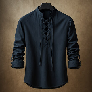 Vittore Cotton Lace-Up Shirt