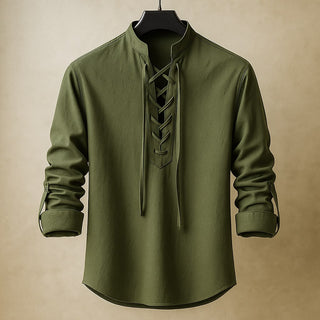 Vittore Cotton Lace-Up Shirt