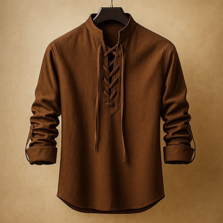 Vittore Cotton Lace-Up Shirt