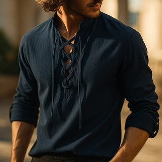 Vittore Cotton Lace-Up Shirt