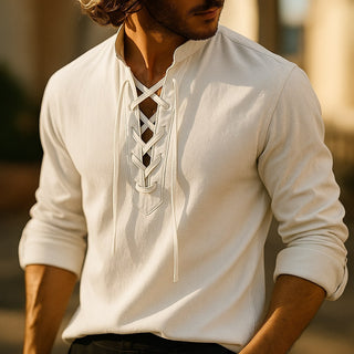 Vittore Cotton Lace-Up Shirt