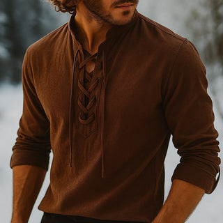 Vittore Cotton Lace-Up Shirt