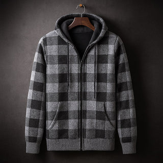 Lorenzo Checked Zip Hoodie