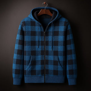 Lorenzo Checked Zip Hoodie