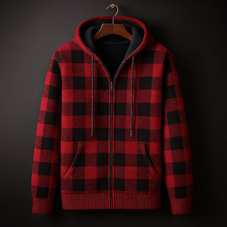 Lorenzo Checked Zip Hoodie