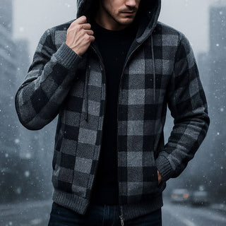 Lorenzo Checked Zip Hoodie