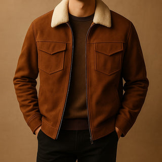 Vittore Shearling-Collar Jacket