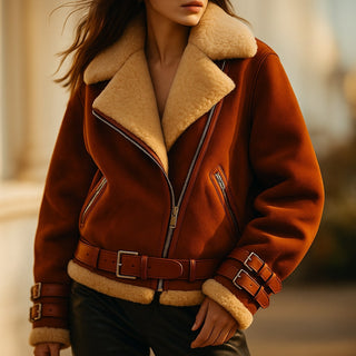 Elena Shearling Leather Jacket