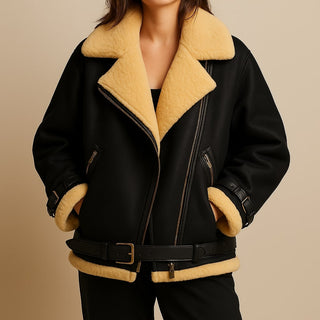 Elena Shearling Leather Jacket