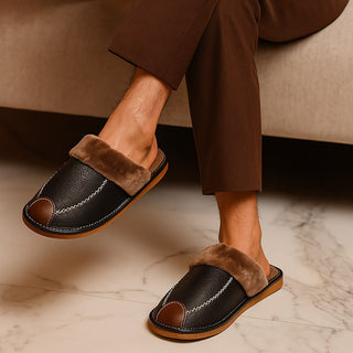 Rocco Leather House Slippers