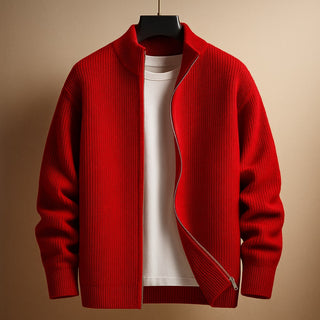 Elio Ribbed Zip Cardigan