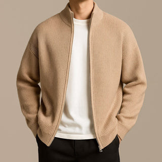 Elio Ribbed Zip Cardigan