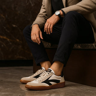 Dario Leather-Trim Sneaker