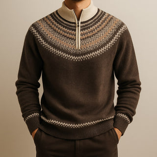 Rodolfo Wool Half-Zip Sweater