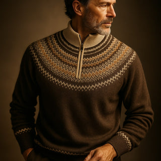 Rodolfo Wool Half-Zip Sweater