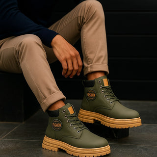 Hugo Leather Lace-Up Boots