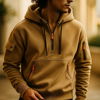 Adriano Fleece Half-Zip Hoodie