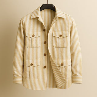 Dario Striped Utility Overshirt
