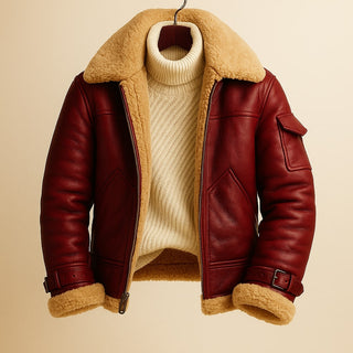 Raffaele Shearling-Lined Leather Jacket