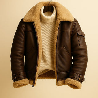 Raffaele Shearling-Lined Leather Jacket