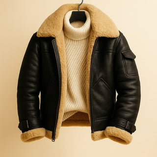 Raffaele Shearling-Lined Leather Jacket