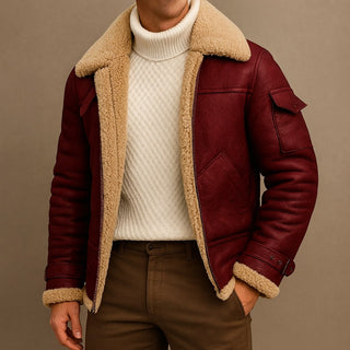 Raffaele Shearling-Lined Leather Jacket