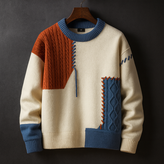 Vittore Mixed-Pattern Knit Sweater