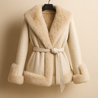 Isabella Fur-Trim Leather Jacket