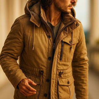 Luca Lined Cotton Parka Jacket