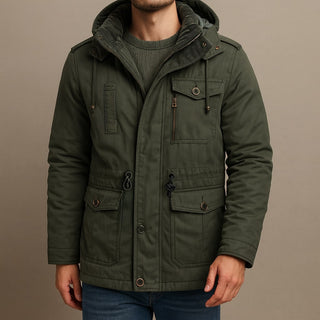 Luca Lined Cotton Parka Jacket