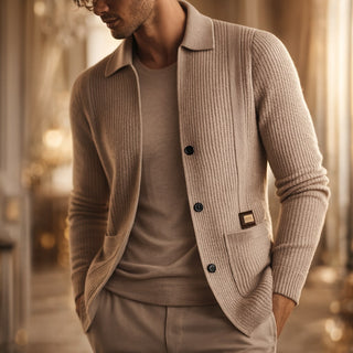 Raffaele Textured Button Cardigan