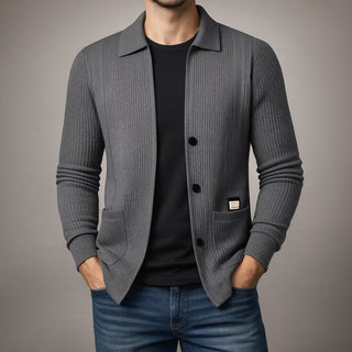 Raffaele Textured Button Cardigan
