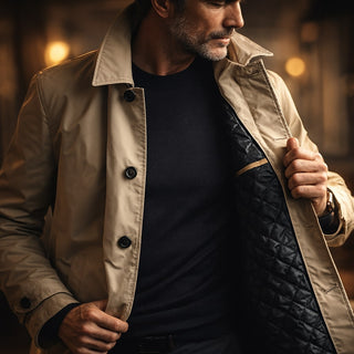 Alessandro Quilted-Lined Car Coat